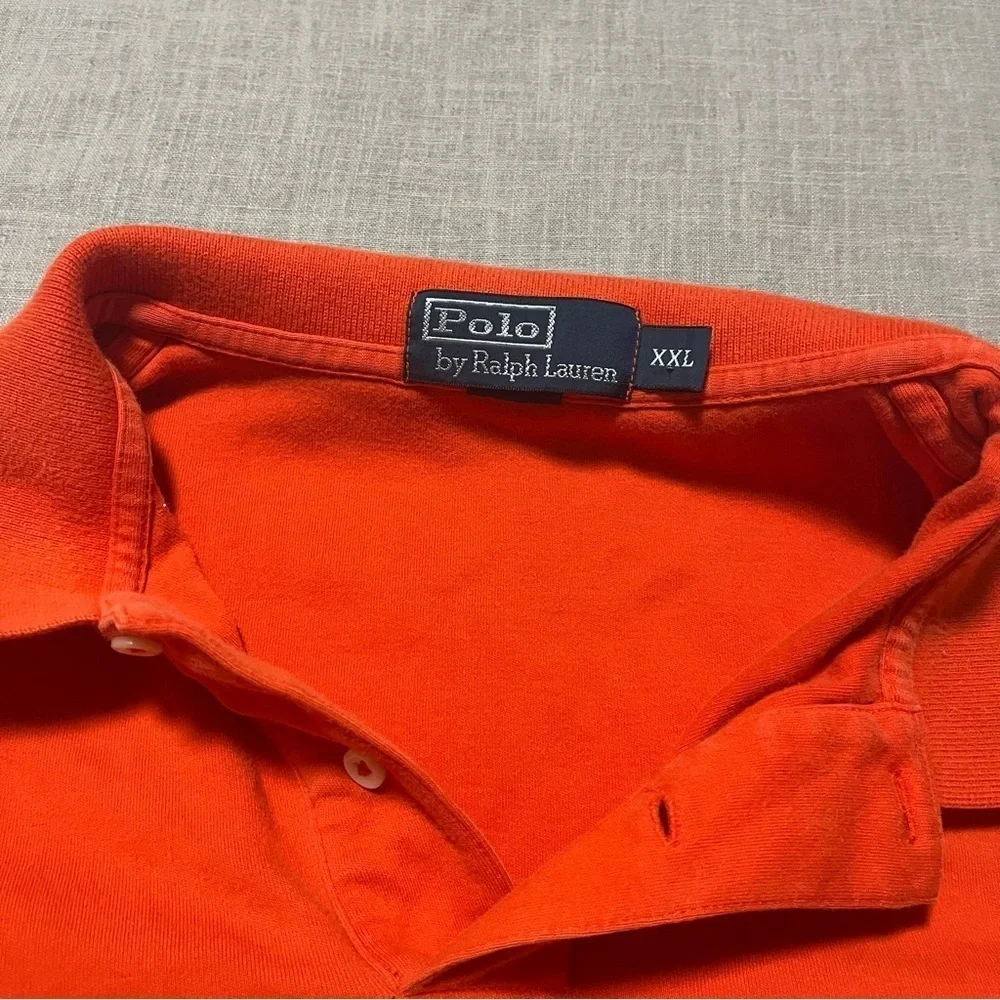 Polo Ralph Lauren Men's Bright Orange Size XXL Big and Tall Preppy Streetwear